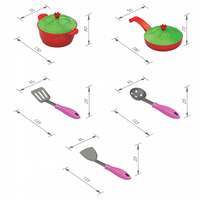 Набор посуды "Кухонный сервиз "Волшебная Хозяюшка" (7 предметов в сетке)